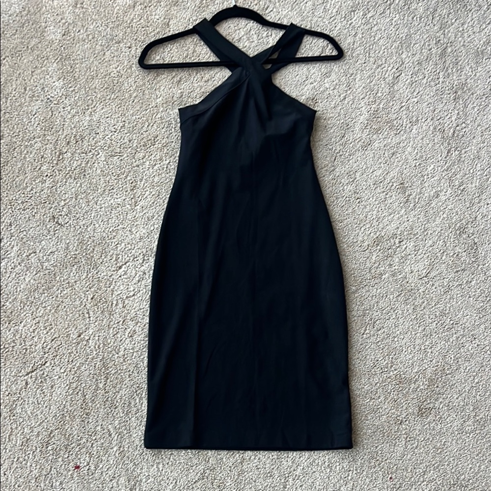 Elegant Black Halter Dress